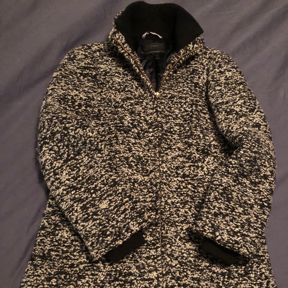 Women’s J Crew Italian wool jacket long size 00